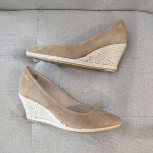 VISCATA Roses Suede Tan Brown Espadrilles Wedge Womens Shoes 6.5